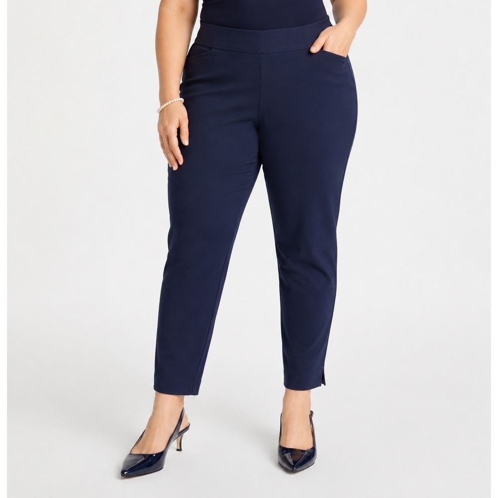 Chico's Pants NEW So Slimming Brigitte Slim Leg Ankle Navy Size 3R US 16R NWT